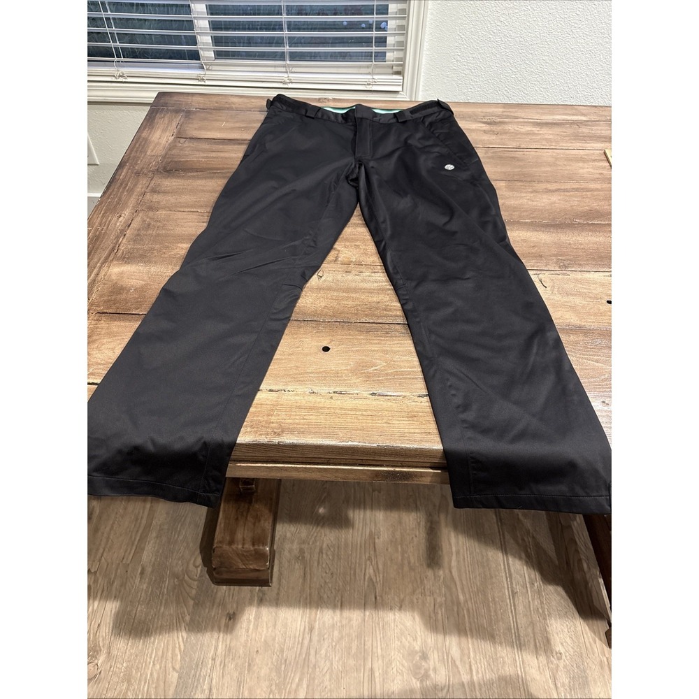 BMW Golfsport Black Golf Rain Pants Mens SmallGreen accent